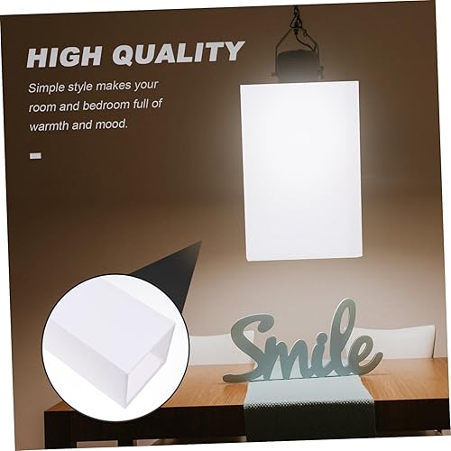 Miniatura 3 de WOONEKY E27 - Cubierta cuadrada de tela blanca para dormitorio, pantalla universal, difusor de luz, cubierta de araña