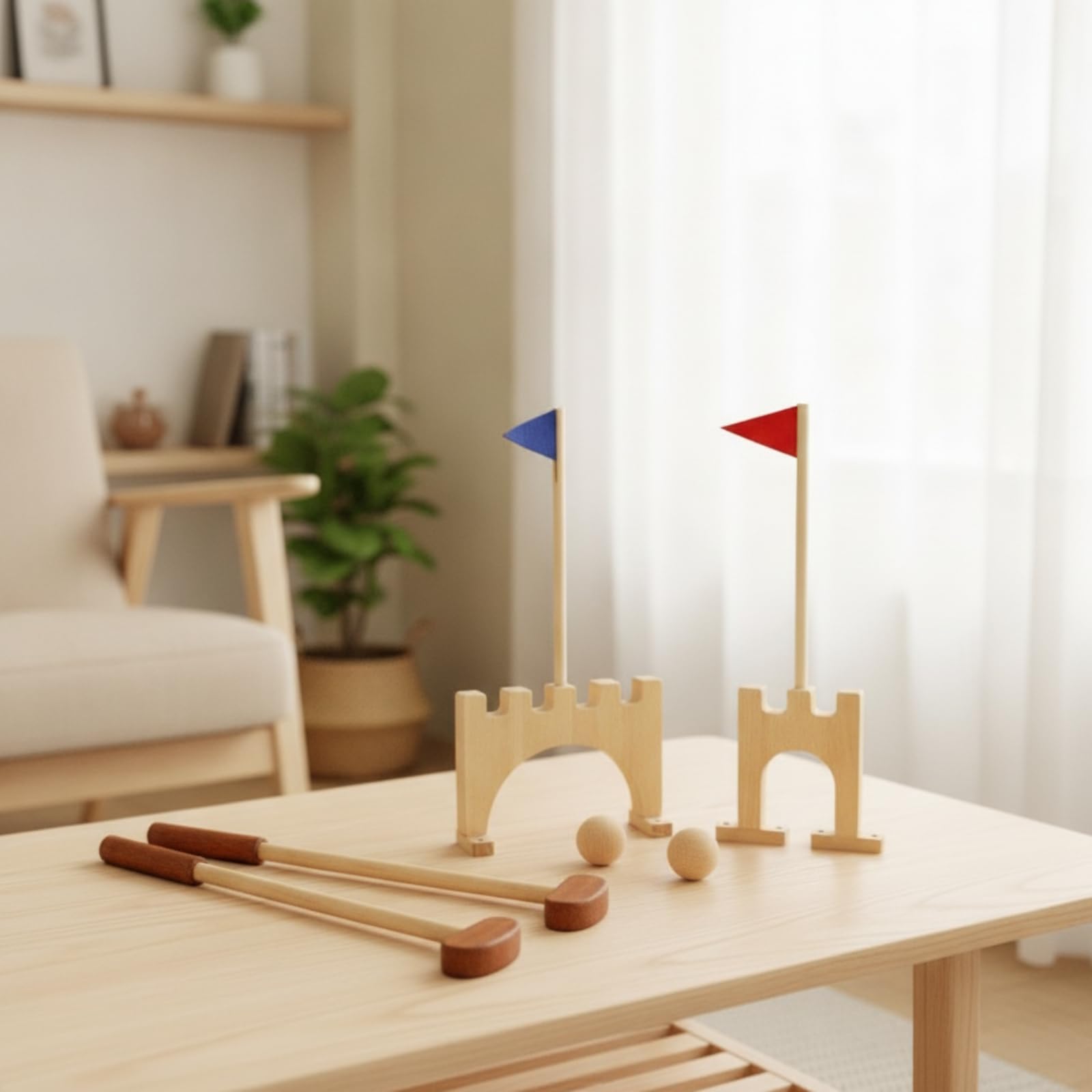 Juego Golf Infantil con Banras Didáctico Mini Golf Completo para Niñas, Preescolares