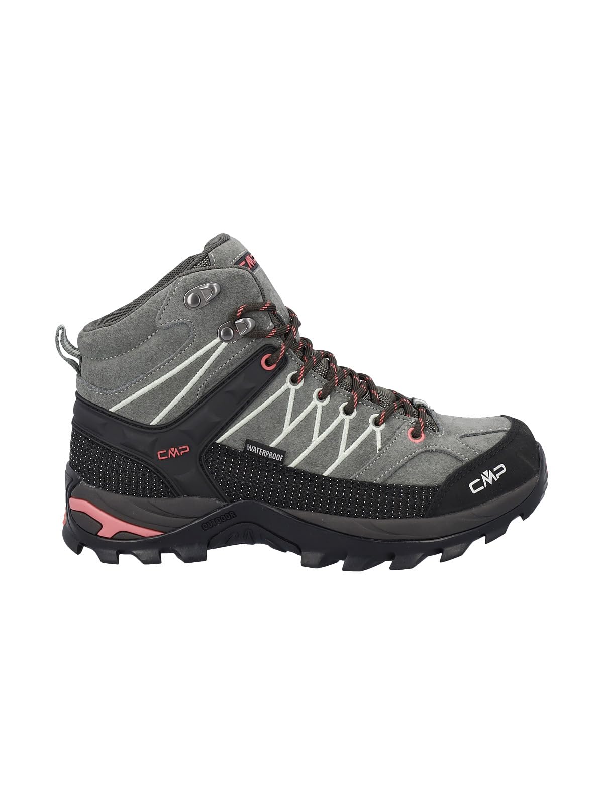 CMP Donna Rigel Mid WP Scarpe, Avocado-Coral, 41