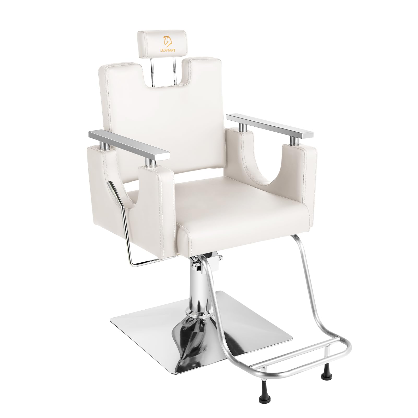 Heavy Duty Barber Chair, 360° Swivel Reclining Salon Chair for Hair Stylist, Height Adjustable Hydraulic Hairdressing Chair with Footrest for Barber Shop, Beauty Salon, Hairdressers