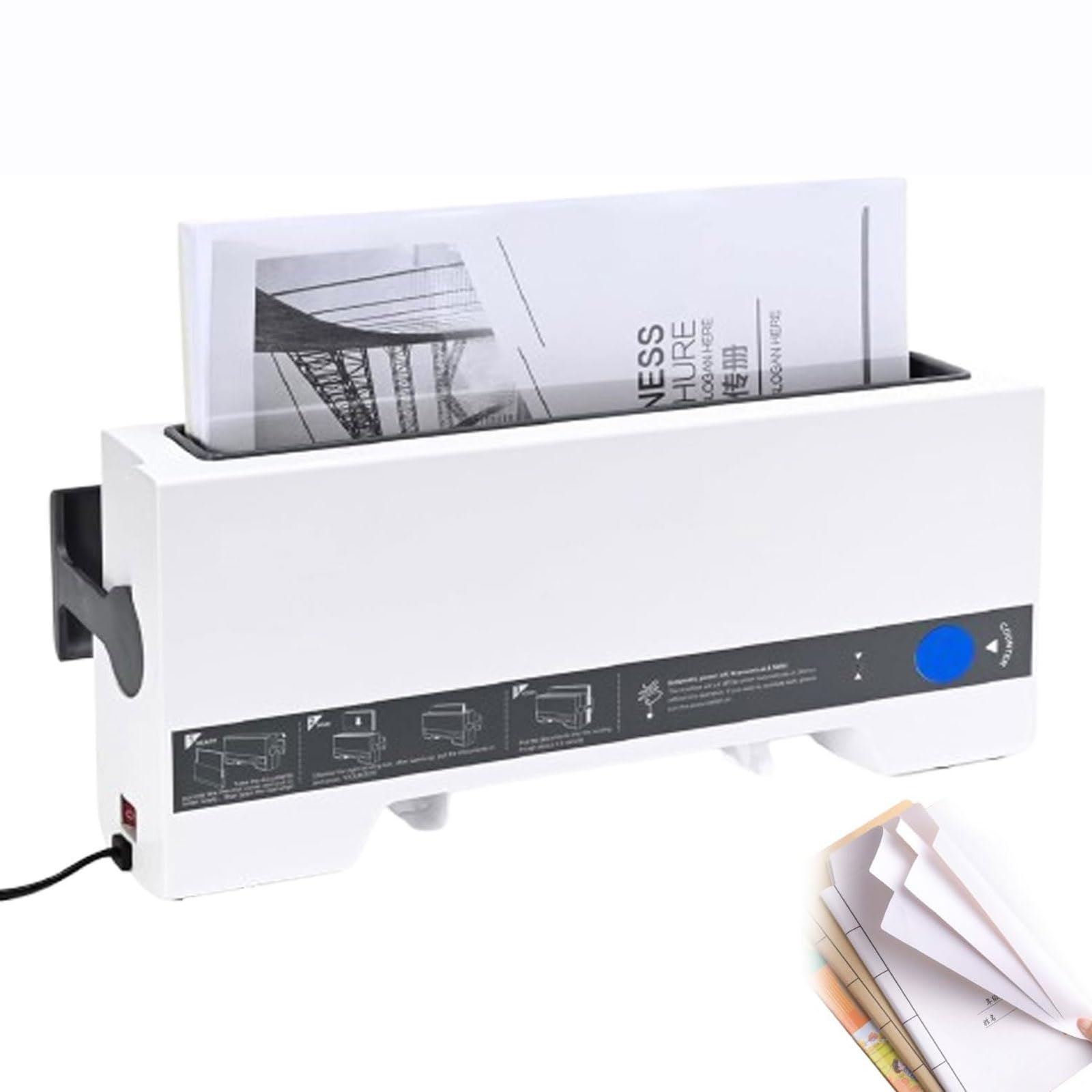 Bindownica termiczna, Elektryczna maszyna do bindowania na gorąco A4,12-calowy segregator termiczny, grubość oprawy 28mm,Termiczna introligatornia dla małych biur, do ksiąg kontraktowych na dokumenty