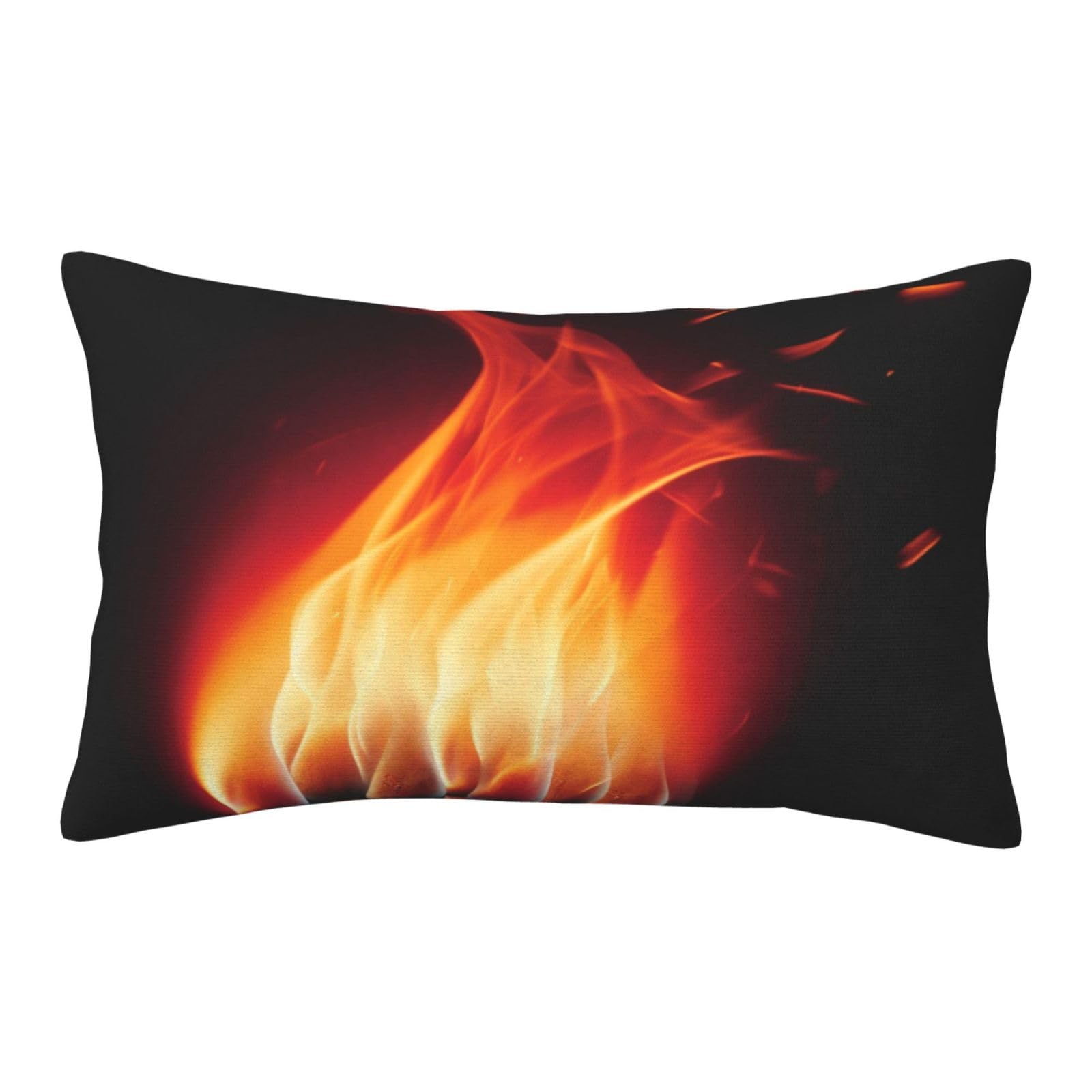 Velvet Pillowcases 16"x24" Ultra Soft Breathable Pillow Cases, Luxury Fuzzy Throw Pillow Covers with Zipper, Flames Matches Pillow Shams All Seasons Decorative Cushion Cases for Couch