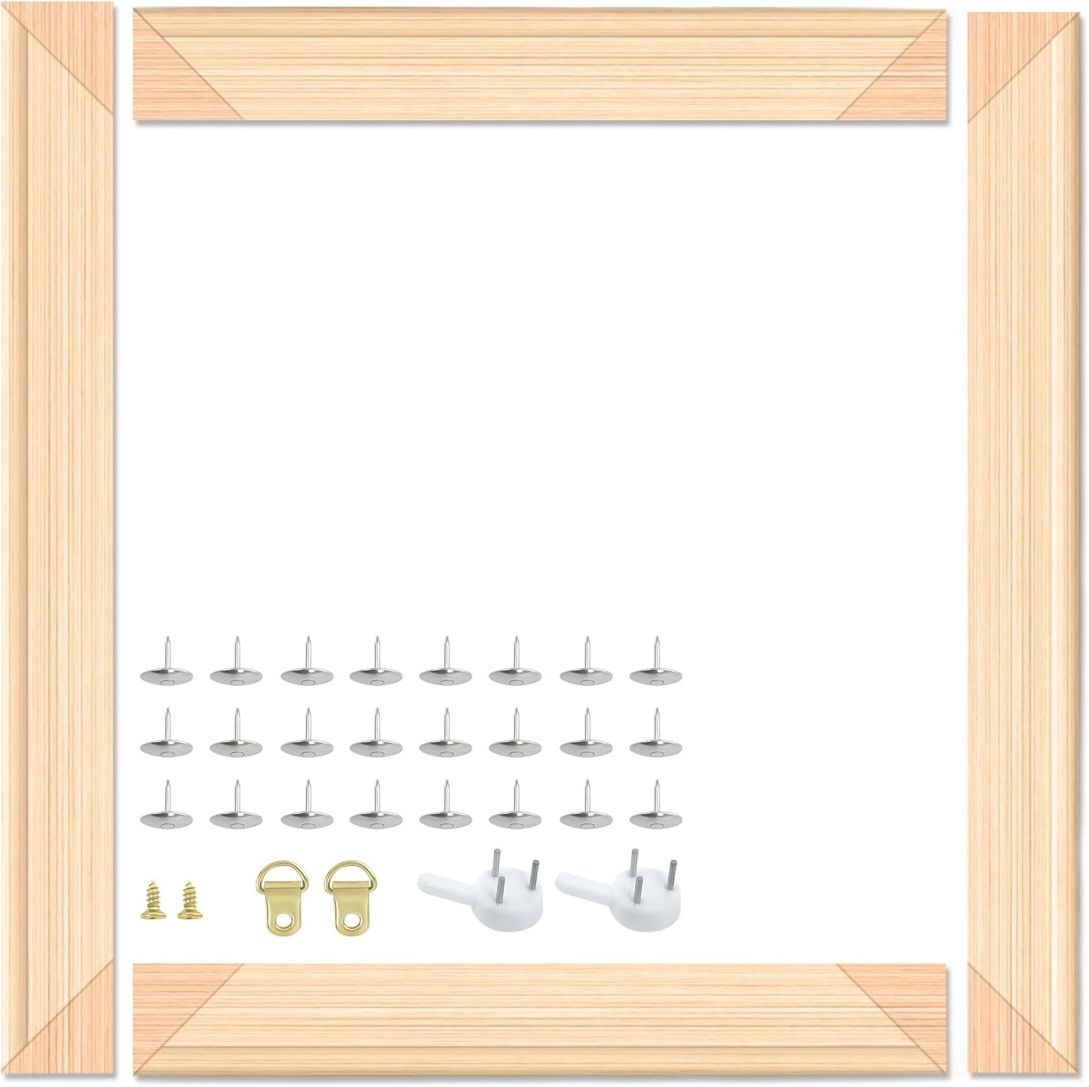 DIY Canvas Stretcher Bars, 16x20 Canvas Framing Kit, Wood Stretcher Frames for Canvas Paintings, Posters, and Prints