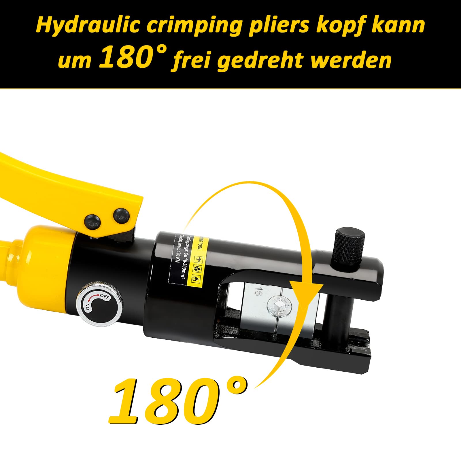 13 Tons hydrauliczne szczypce zaciskowe, szczypce zaciskowe, szczypce zaciskowe, szczypce do rur miedzianych, od 16 do 300 mm², szczypce do kabli z 11 parami