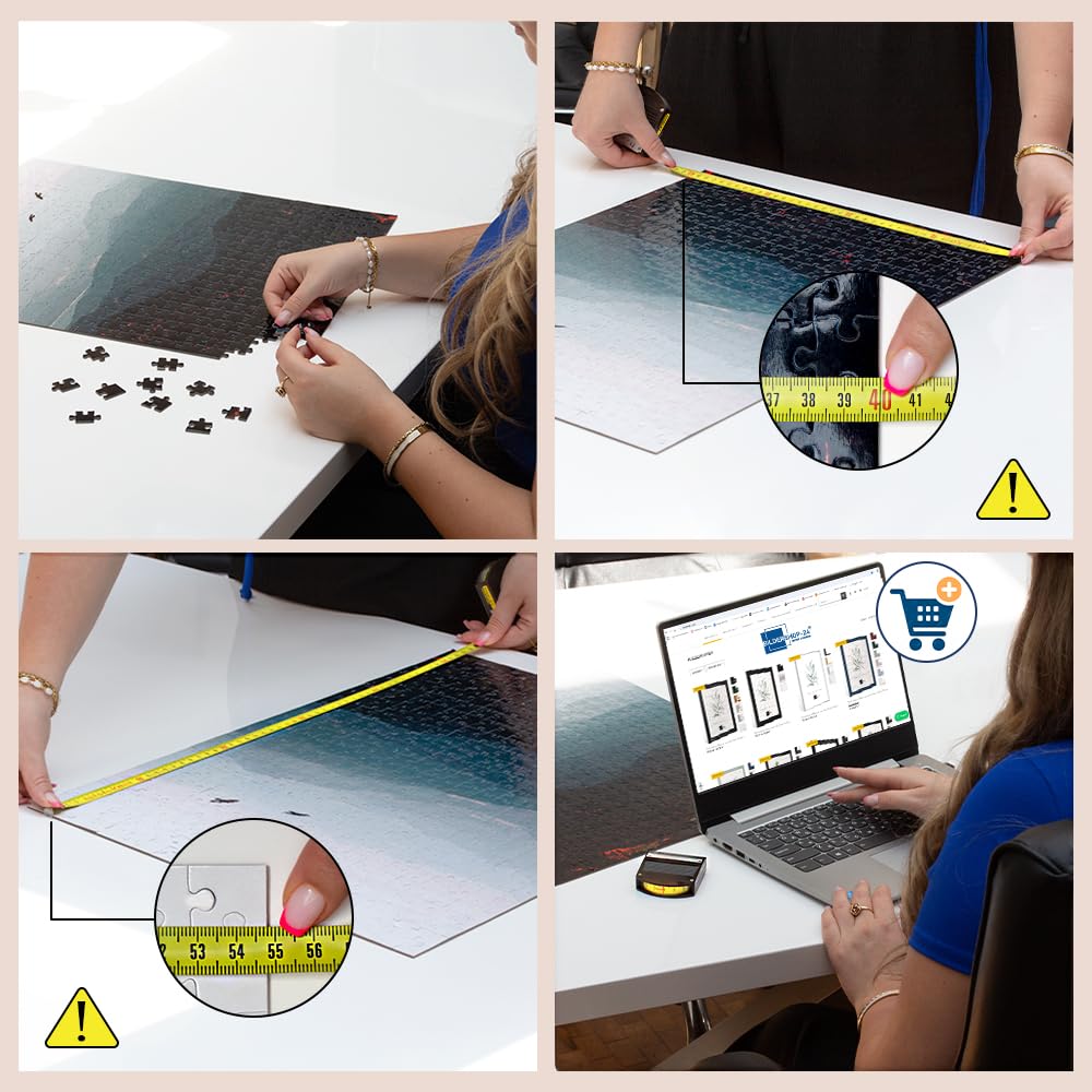 Bildershop-24 Marco para puzzles PRIO 50x70 cm Negro Oro Antiguo para aprox. 500-1000 piezas