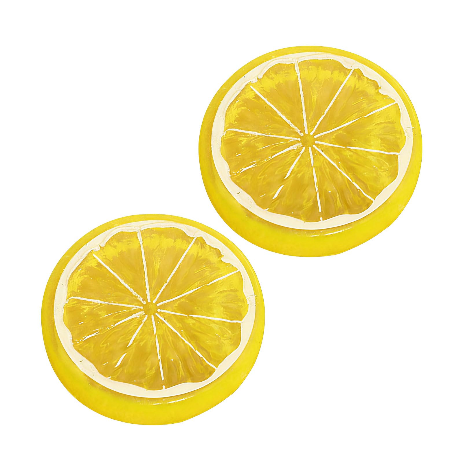 Aqvjd Artificial Lemon Slices Replicas for Restaurant Decoration and Creative Styling Accessories Realistic Lemon Slices Decoration