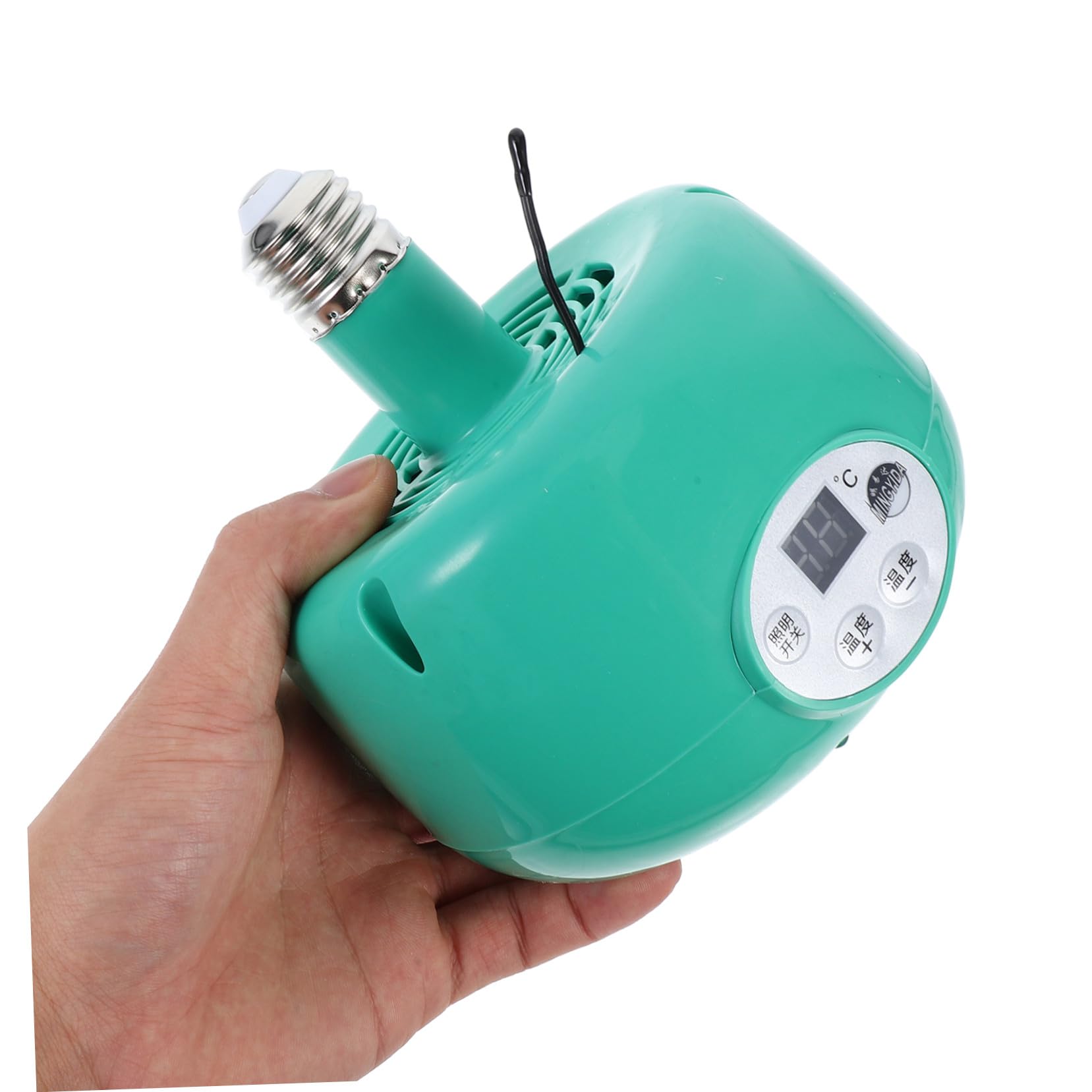 ORFOFE Lampada Riscaldante Temperatura Regolabile, 1 Pezzo | Emettitore di Calore per Uccelli e Criceti, Plastica e Metallo, Verde, Uso Sicuro