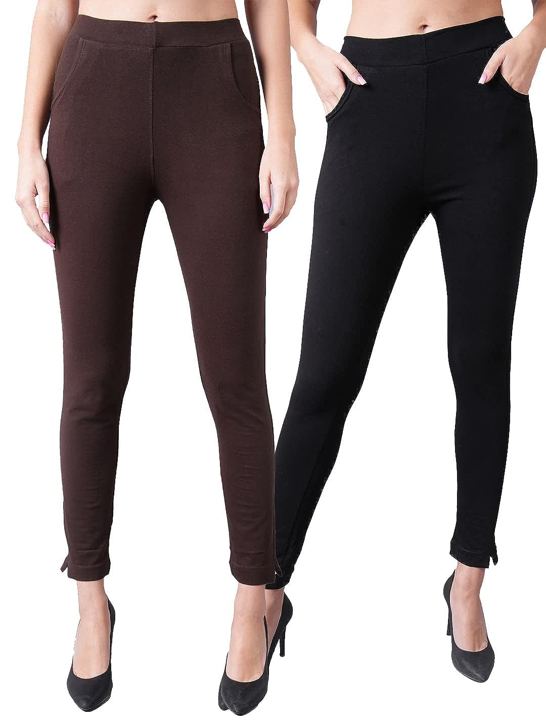 fortuner leggings Women's Slim Pocket Leggings | Kurti Pants | Streatchable Size Leggings-picture-27