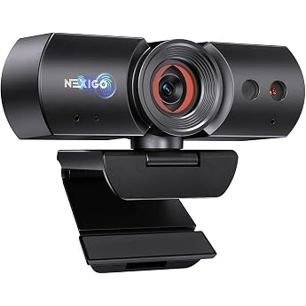 NexiGo HelloCam, 1080p Webcam mit Windows Hello und Mikrofon, Echter Datenschutz mit Automatischem Abdeckung, f&uuml;r Streamen vo