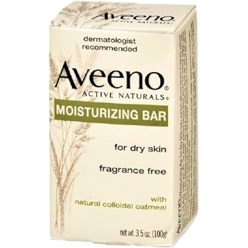 Aveeno Gentle Moisturizing Bar Facial Cleanser with Nourishing Oat for Dry Skin, Fragrance-free, Dye-Free, & Soap-Free, 3.5 oz (Pack of 2)