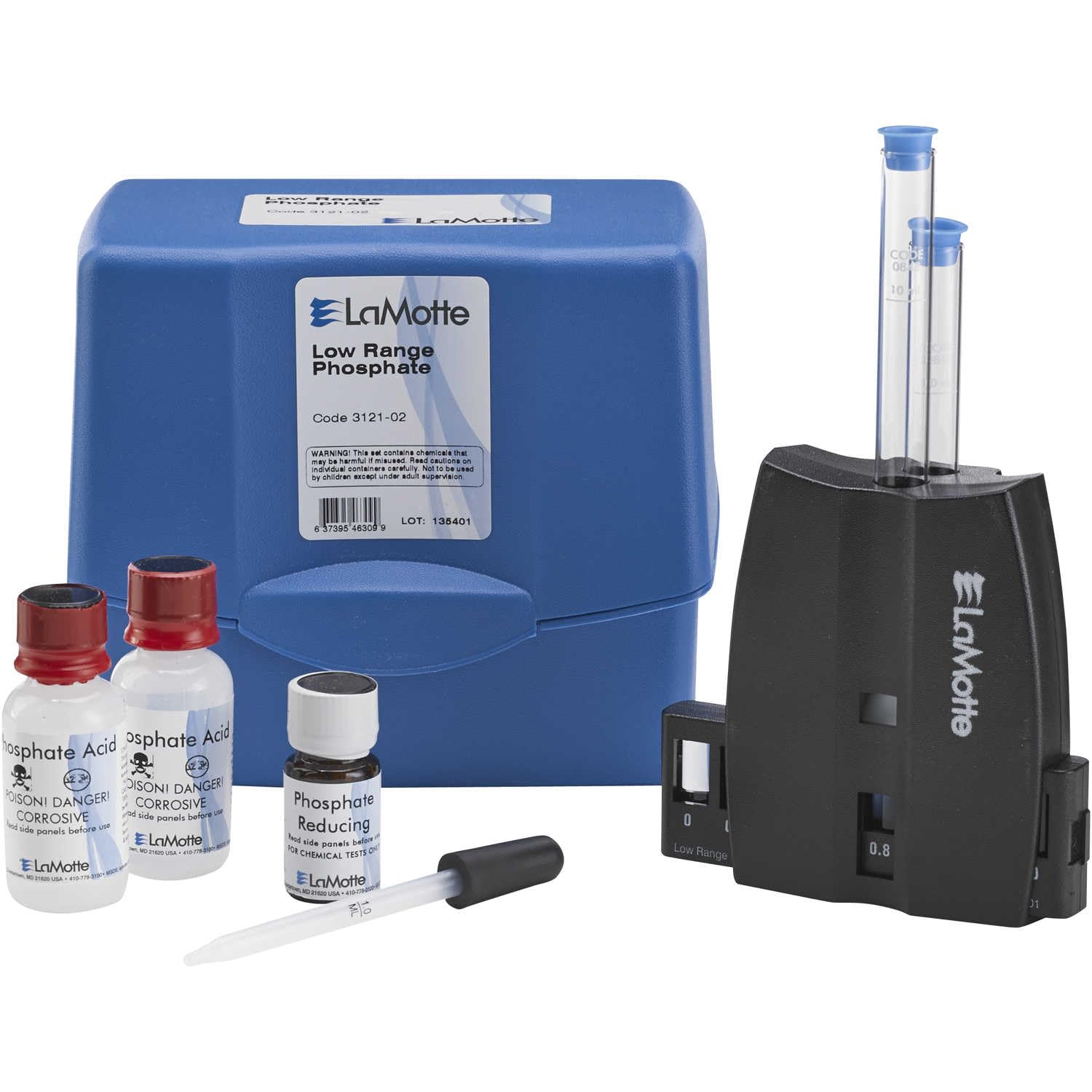 LaMotte 3121-02 Phosphate Test Kit, Low Range