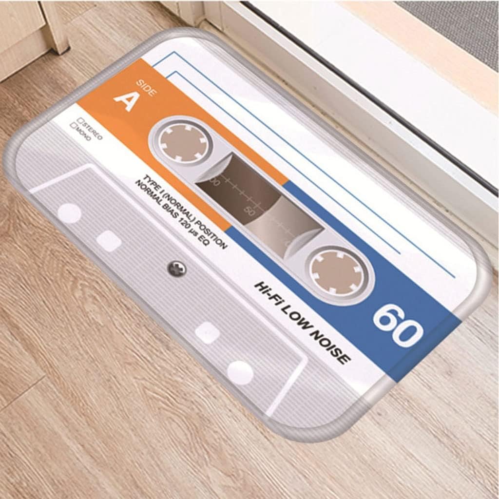 HBJWOV Mats Anti Slip Floor Carpet Tape Pattern Print Doormat for Bathroom Kitchen Entrance Rugs Home(Gray)