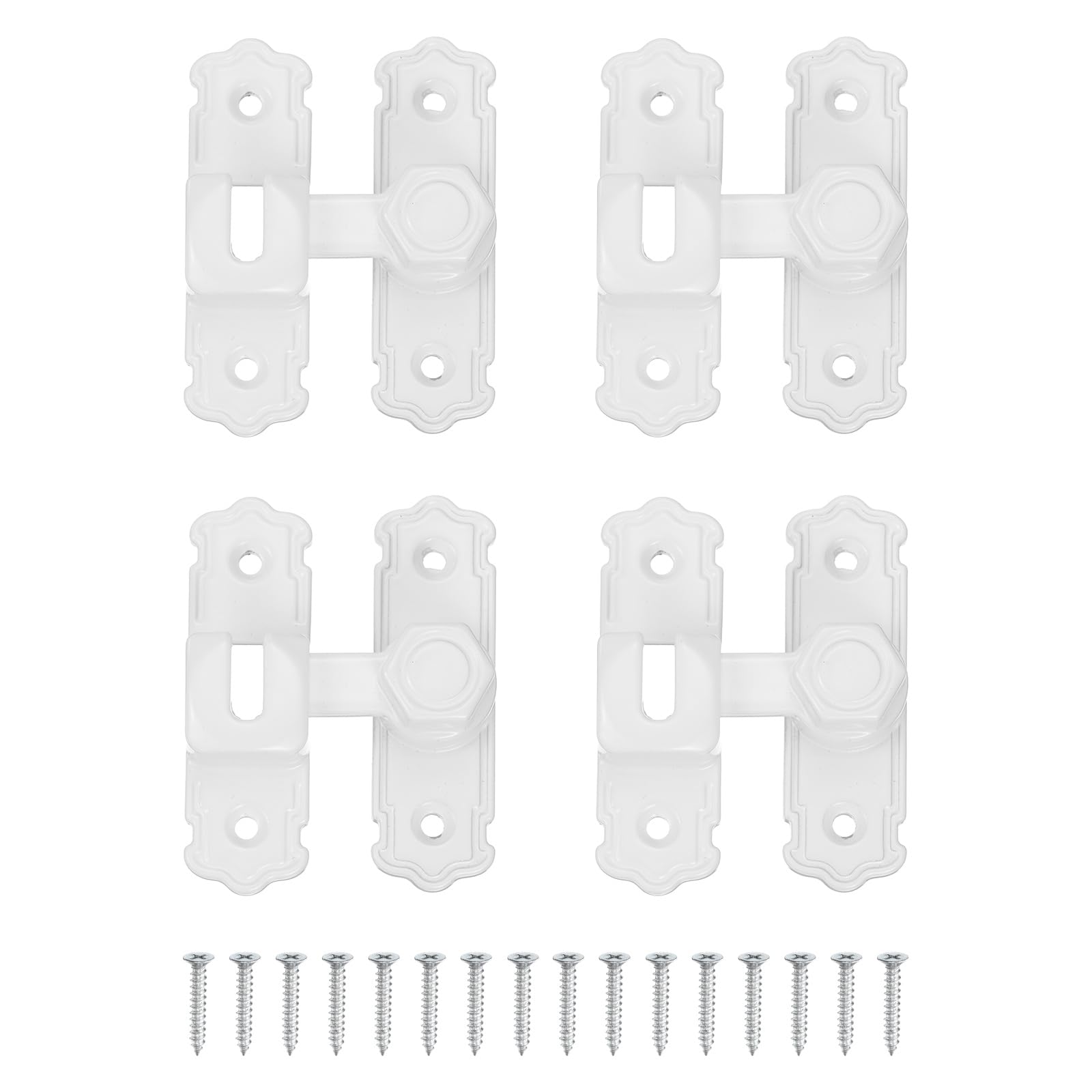 Loquet de porte coulissante en alliage d'aluminium blanc ultra résistant lot de 4