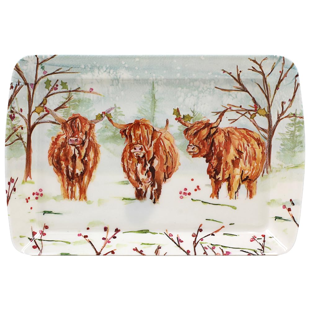 Blue Pirate Highland Cow Tray (Small)