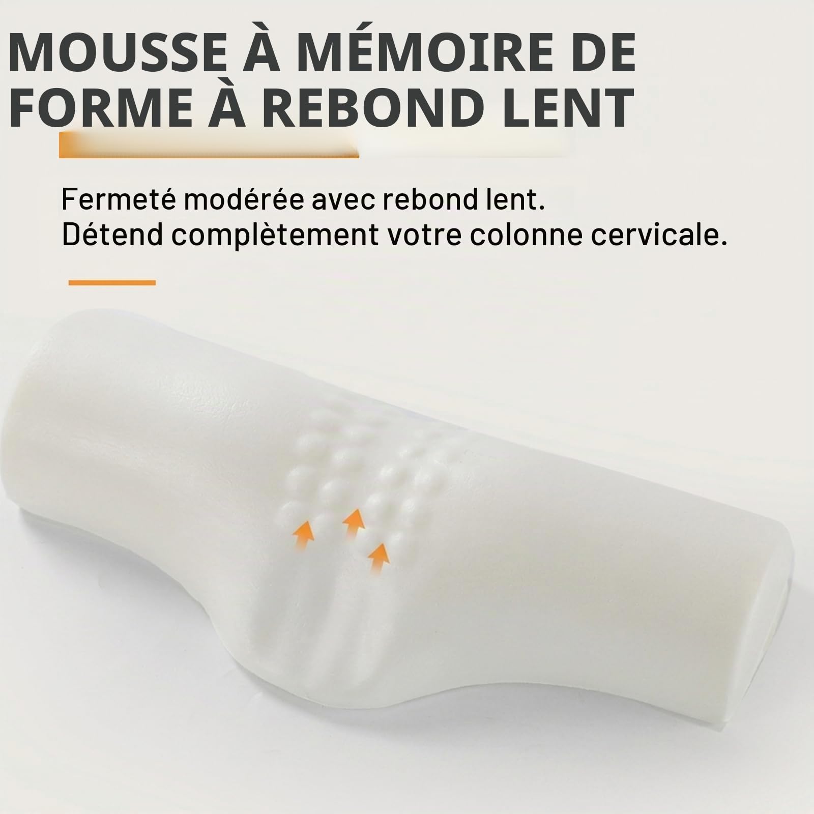 Oreiller Cervical, Oreiller Orthopédique Ergonomique en Mousse À Mémoire De Forme pour Soulager Les Douleurs Et Soutenir Les Cervicales, Idéal pour Sommeil Réparateur Et Meilleure Posture