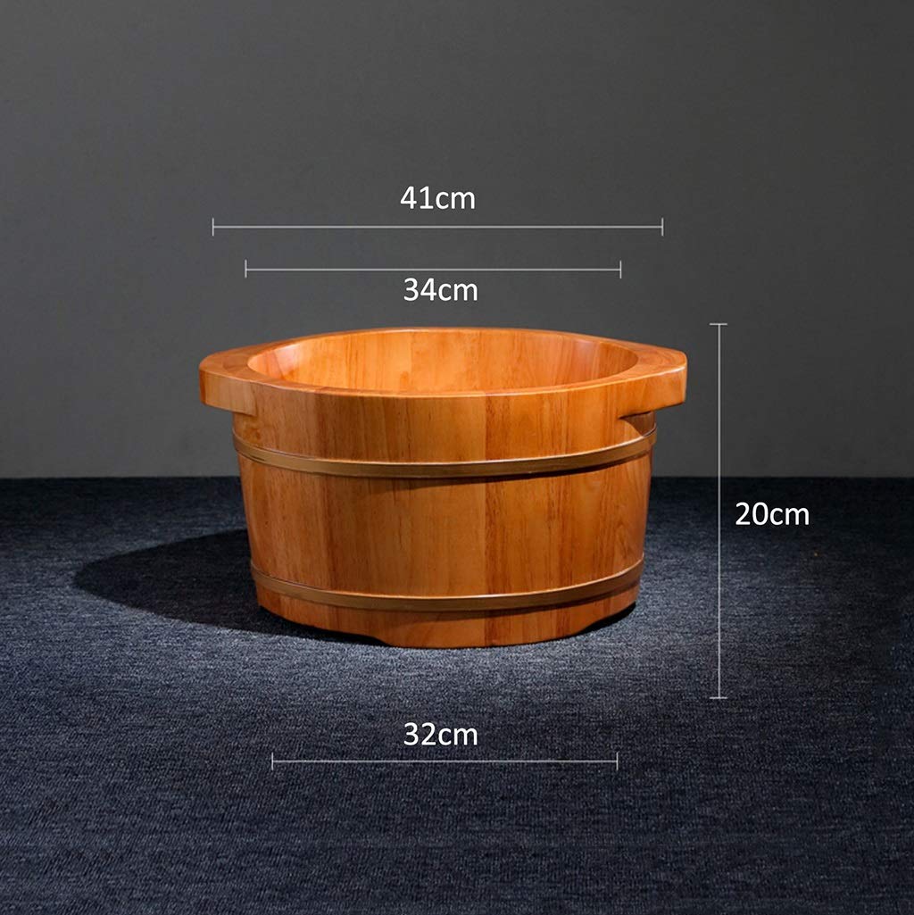 Barile per Piedi,Secchio da Bagno in Legno per Massaggio,Fatto a Mano,Pediluvi Superficie Liscia,Accessori per Il Bagno Anniversario Comfortable Anniversary