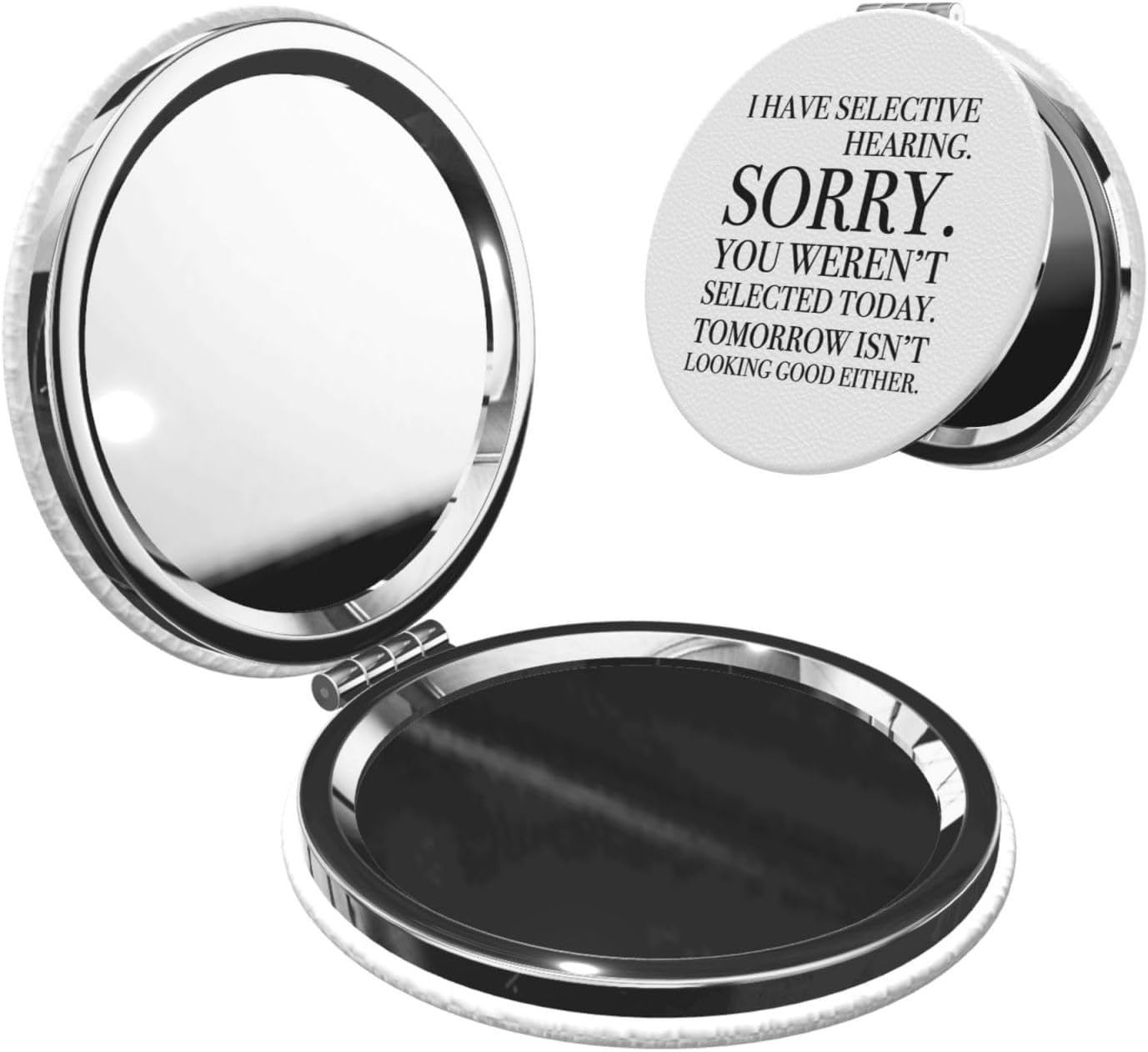 I Have Selective Hearing | Funny Introvert Pocket Makeup Mirror