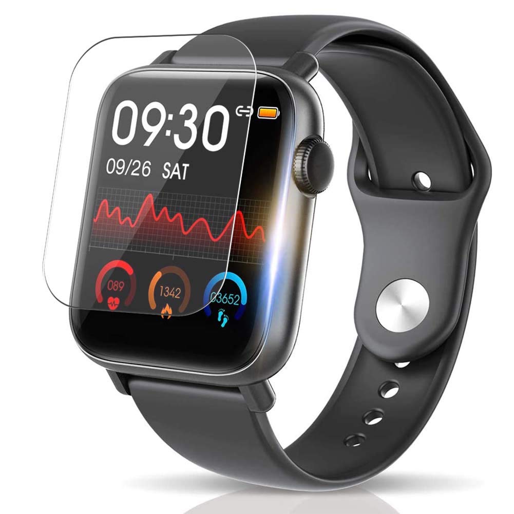 Vaxson 3-Pack Screen Protector, compatible with itDEAL H2 QS19 1.54" Smart Watch, TPU Guard Film Protectors Sticker [NOT Tempered Glass ] New Version