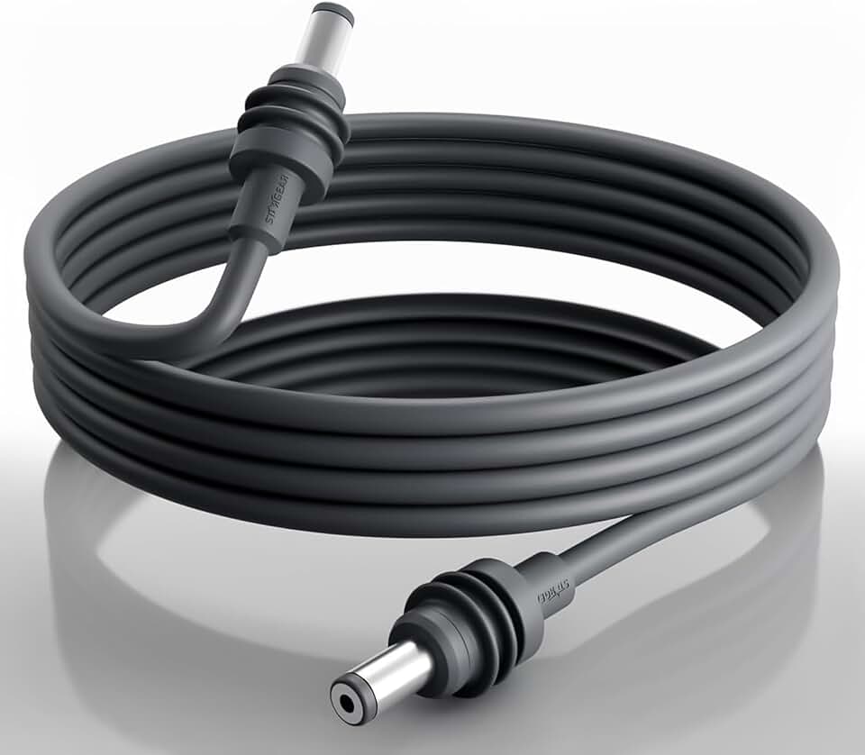 Starlink Mini cabo de alimentação CC, cabo de substituição para Starlink Mini 2 m/6,5 pés à prova d'água ao ar livre cinza