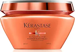 Kérastase Discipline Masque Oléo-Relax, Máscara Capilar de Hidratação Para Cabelos com Frizz e Volume, Redução de Volume e Ação Antifrizz 24h, com Complexo Morpho-Huiles, 200ml