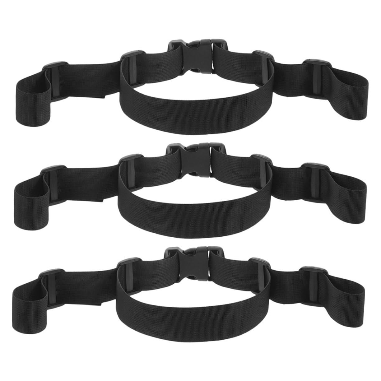 KOMBIUDA Replacement Straps 3pcs Set Black 38mm Wide Harness Belt for Stroller Seat