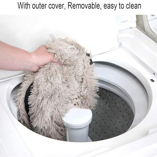 Foto 5 de 7 de Chickwin Cama Gato Suave Cama Perro Redonda, Mascotas Calentito Cojín Lavable Invierno de Felpa