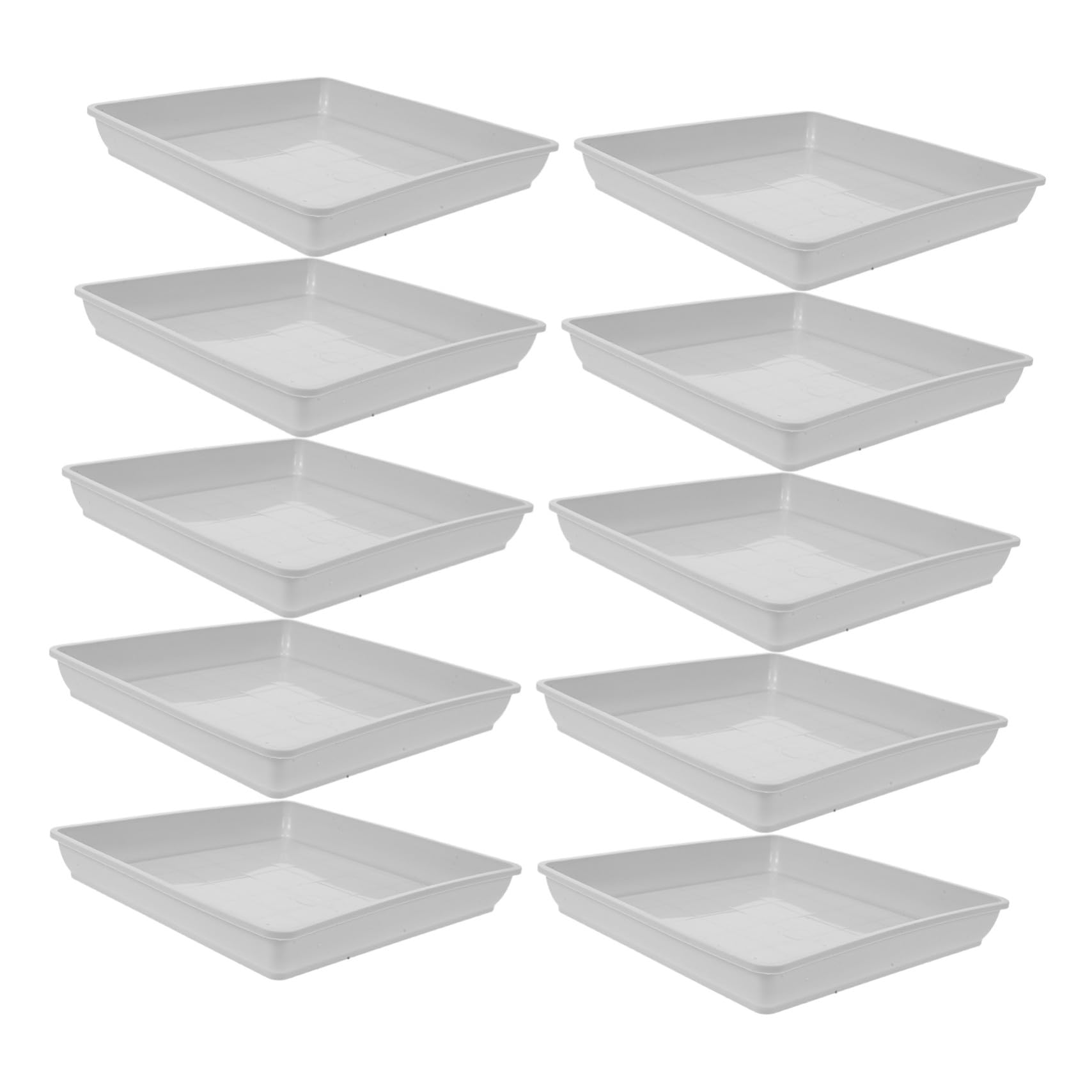 TOYANDONA 10 Piezas Bandejas de Goteo Cuadradas para Plantas Plástico para Jardín Interior y Exterior Protección de Muebles y Suelo