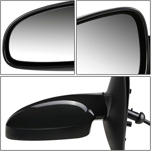 Miniatura 7 de GM1321326 - Espejo de puerta con vista lateral derecha, manual para pasajero, compatible con Chevy Aveo 5 Pontiac G3 09-11