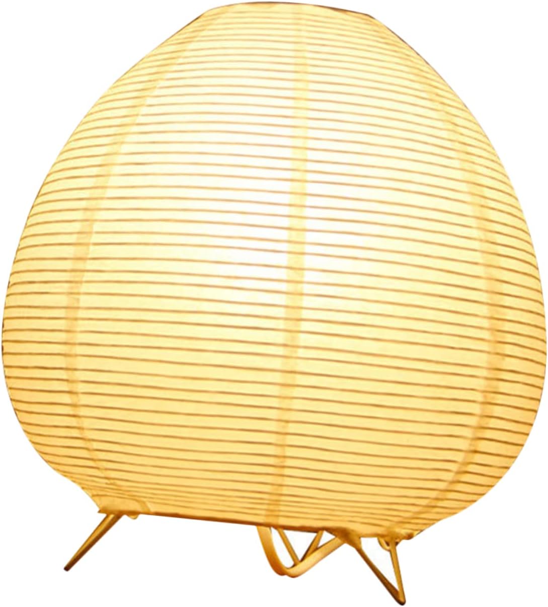 Paper Lantern Table Lamp - Modern Rice Paper Nightstand Light for Bedroom and Living Room Soft Warm Glow Ac110 Compatible