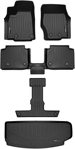 Miniatura 17 de SMARTLINER Forro de carga negro para todo tipo de clima, detrás de la tercera fila, compatible con Jeep Grand Cherokee L 2021-2023 (solo compatible