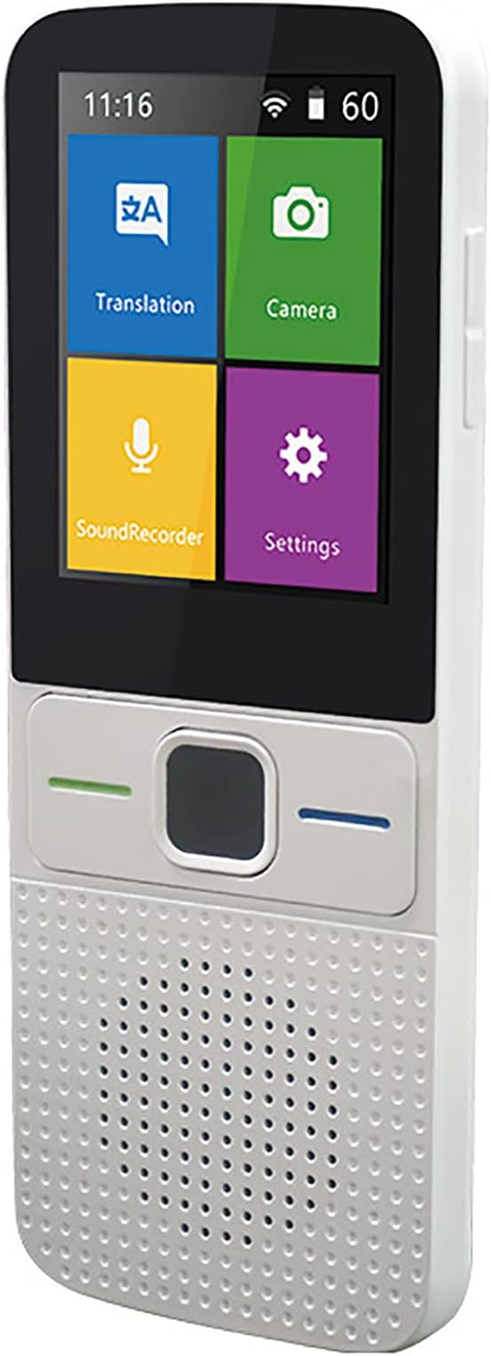Portable Two-Way Translator Device,Smart Voice Translator,Support 137 Languages Online Translation,WiFi Connection and One-click Operation, for Learning Travel Business Shopping(White)
