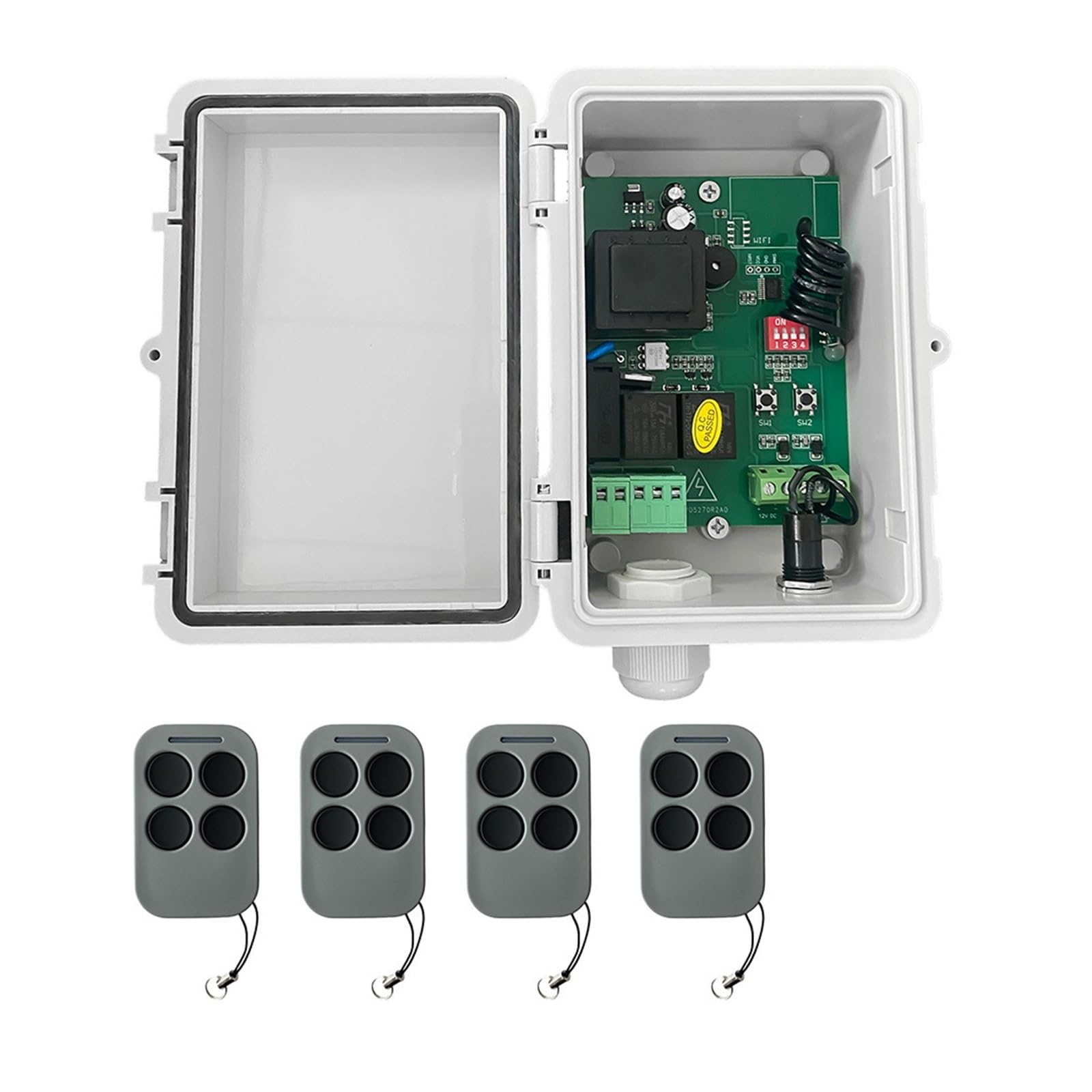Receptor de motor universal CA, controlador moderno europeo for puertas enrollables(1Control board 2RC)