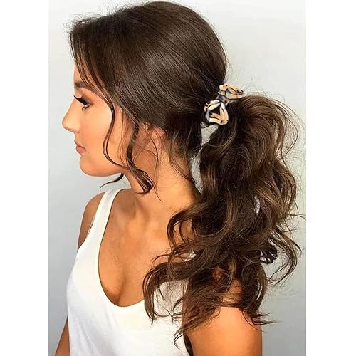 Miniatura 4 de Brinie Lazos para el cabello con diseño de concha de tortuga, bandas elásticas para el cabello, accesorios para el cabello para mujeres y niñas