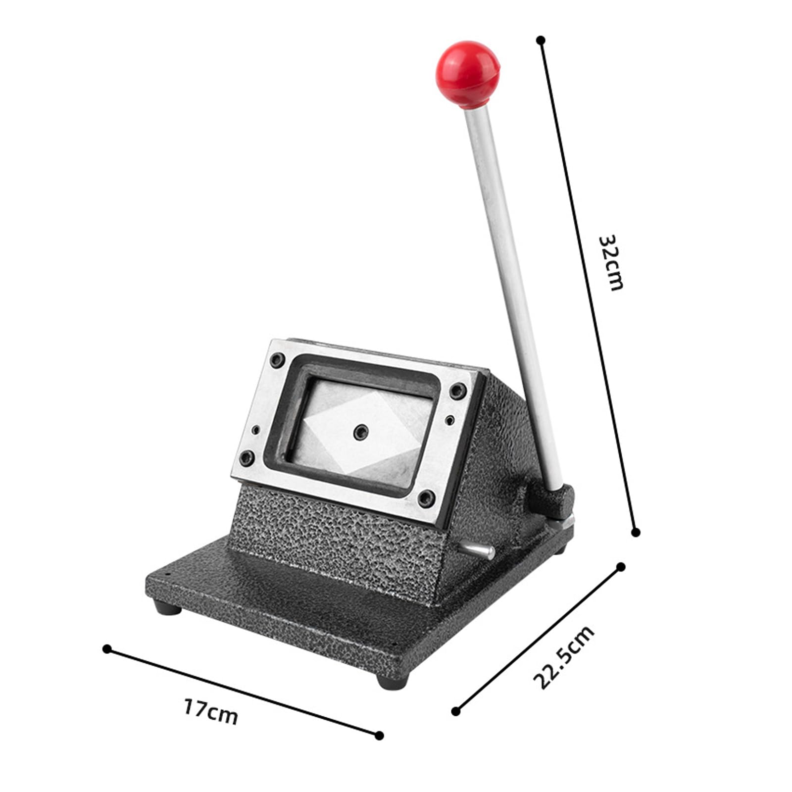 Taglierina Manuale per Fototessere - Perforatrice da Tavolo per Carte Didentità, per Tagli Rapidi E Precisi - Ideale per Luso Domestico O in Ufficio.