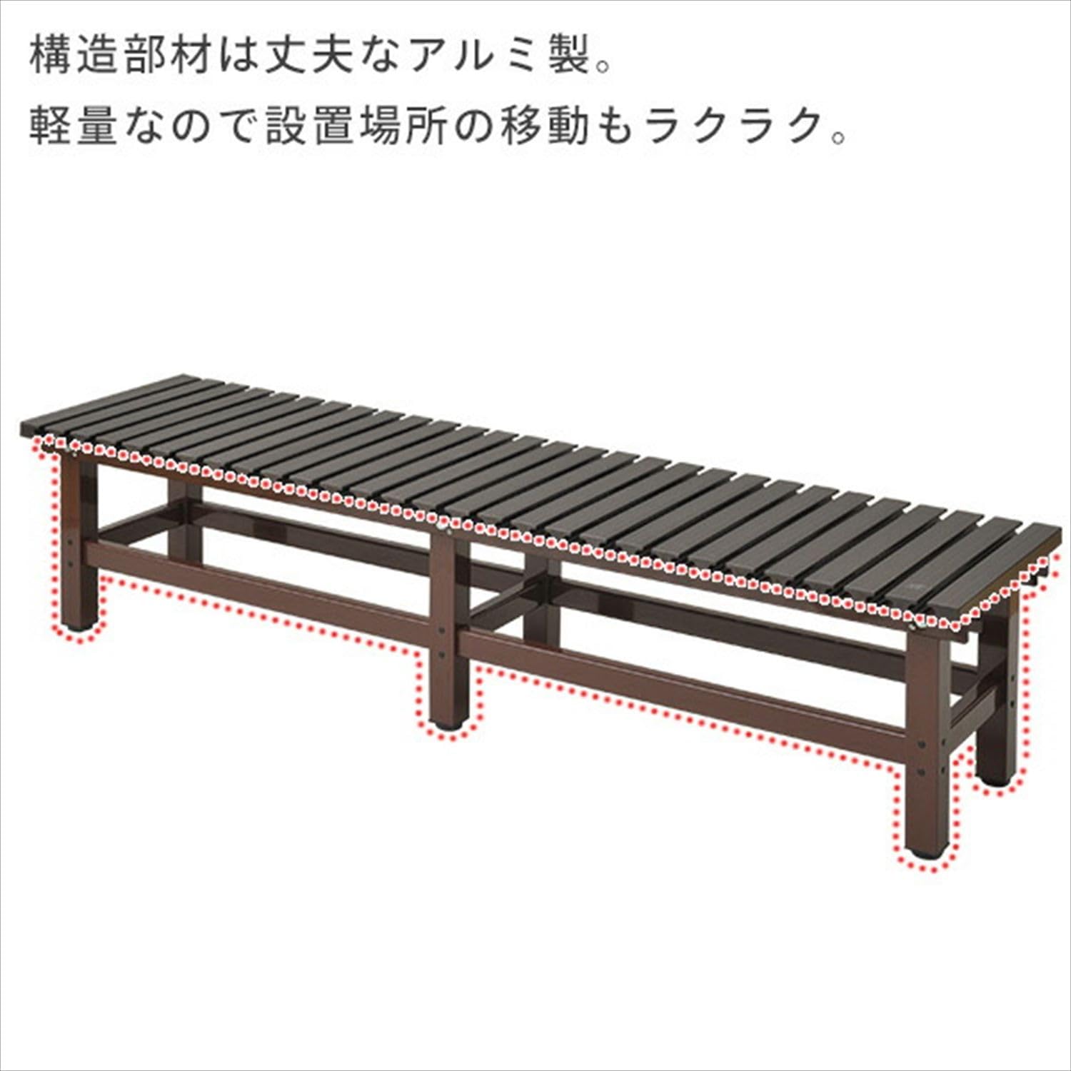 Amazon.co.jp: ガーデンマスター(Gardenmaster) 縁台 樹脂 濡れ縁 幅
