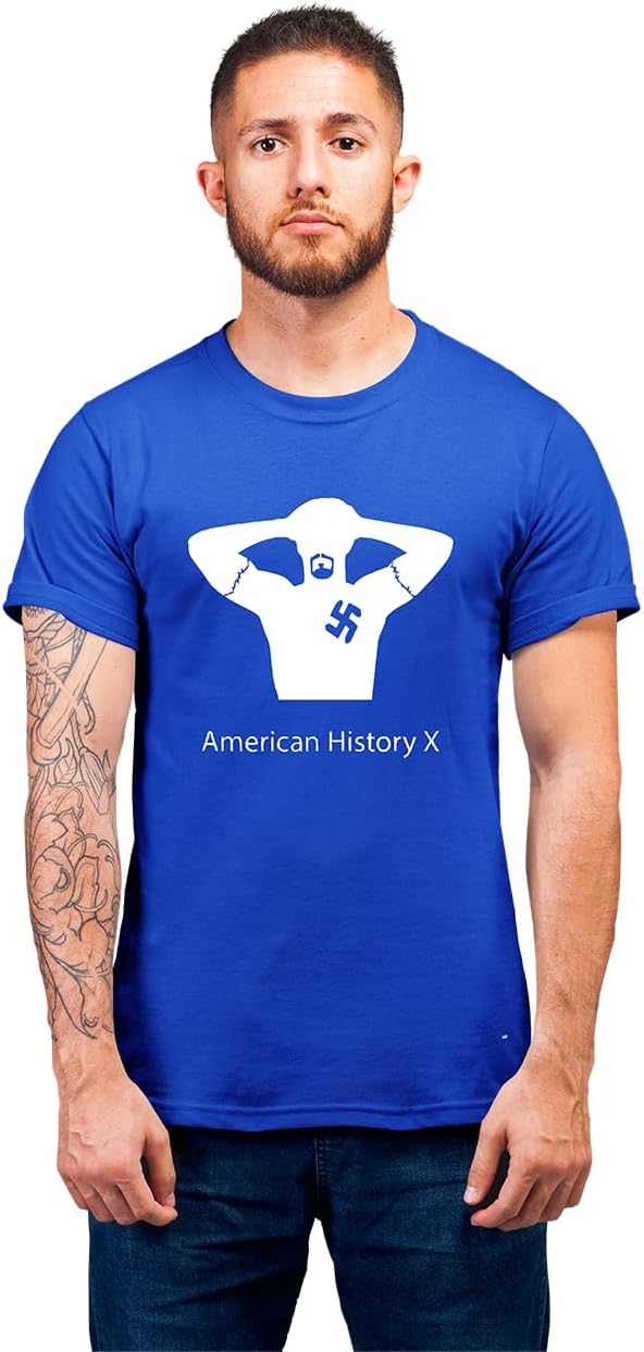 American History X Edward Norton Iconic Movie Minimalistic Design Premium 180 GSM 100% Cotton T-Shirt Ultra-Soft, Breathable & Durable Fabric