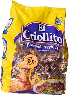 El Criollito Chicken Bouillon Cubes Gou Bon Poul Kreyol La Haitian 250 Cubes Pack, 84.6575 Ounce , 1 Count