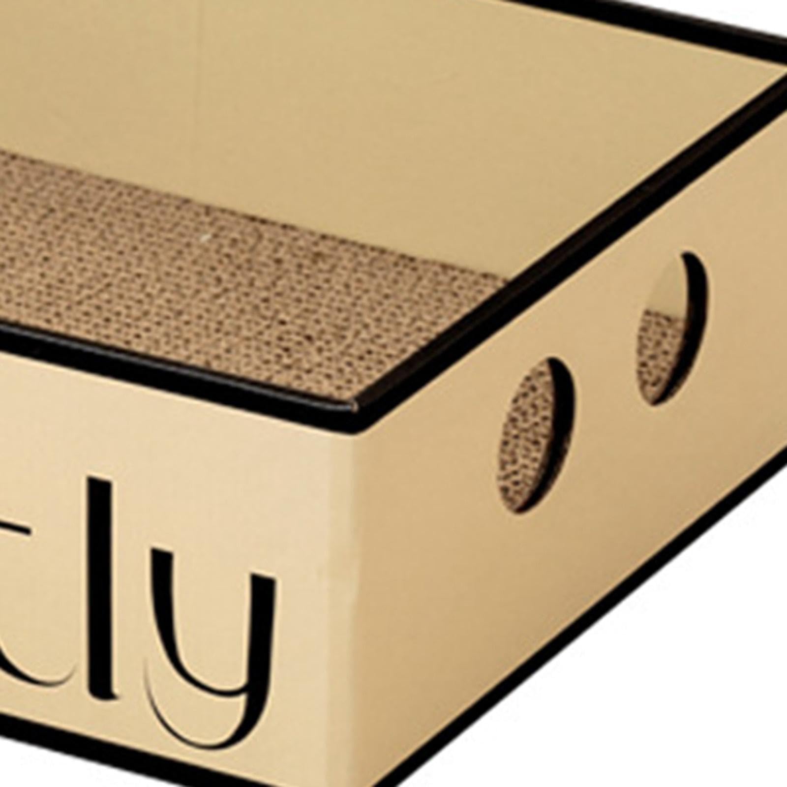 Tiragraffi per gatti in cartone Tiragraffi per gatti robusto Letto con doppie Fori per in cartone piccoli, medi e grandi, Perfettamente, 47x31.5x14 cm