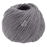 20M/27R = 10x10 cm Lana Grossa Alta Moda Cotolana 016 Dunkelgrau 50g