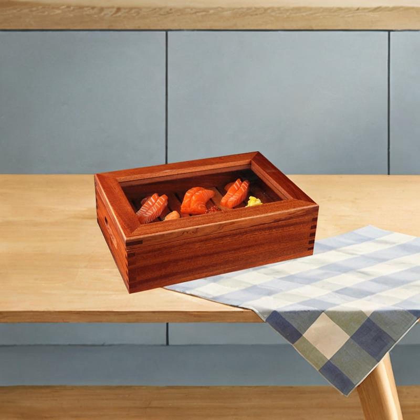 Comida plana japonesa de cocina plana para servir platos japoneses Sashimi Salmón Sushi Box para la escuela de catering (43 x 33 x 9,5 cm)