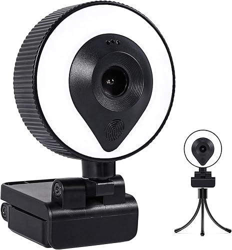 Cámara web de 1080p AutoFocus 2K Brillo ajustable Cámara Web con micrófono estéreo y trípode para transmisión en vivo Educación a distancia