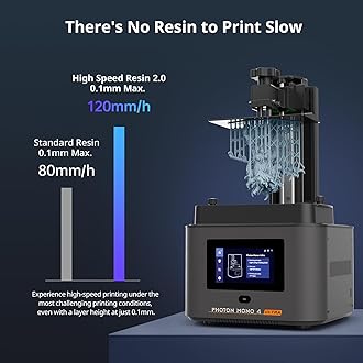 ANYCUBIC 10K Resin 3D Printer, Photon Mono 4 Ultra 7'' Mono LCD Display with COB Light Source, Max Print Speed Up to 120mm/h, Print Size 6.04'' x 3.42'' x 6.49''