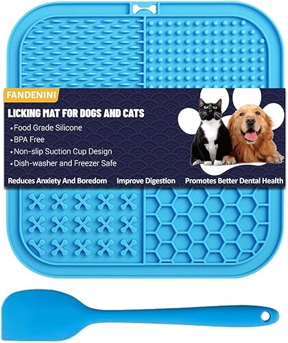 FANDENINI Alfombrilla para lamer perros y gatos, comedero lento para perros, alfombrillas para lamer con ventosas para aliviar la ansiedad del
