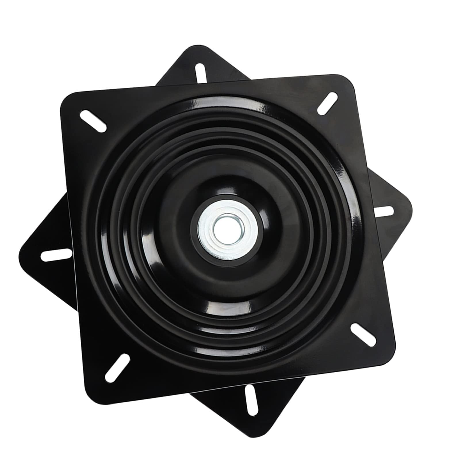 Base girevole con piastra orientabile, Cuscinetto a sfere con piastra girevole a 360 gradi for staffe for sedie da 6-12 pollici nero(12inches)