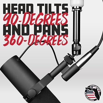Gator Frameworks Ball-and-Socket Head Microphone Adapter with Angle Adjustment, (GFW-MIC-BALLHEAD-MT)
