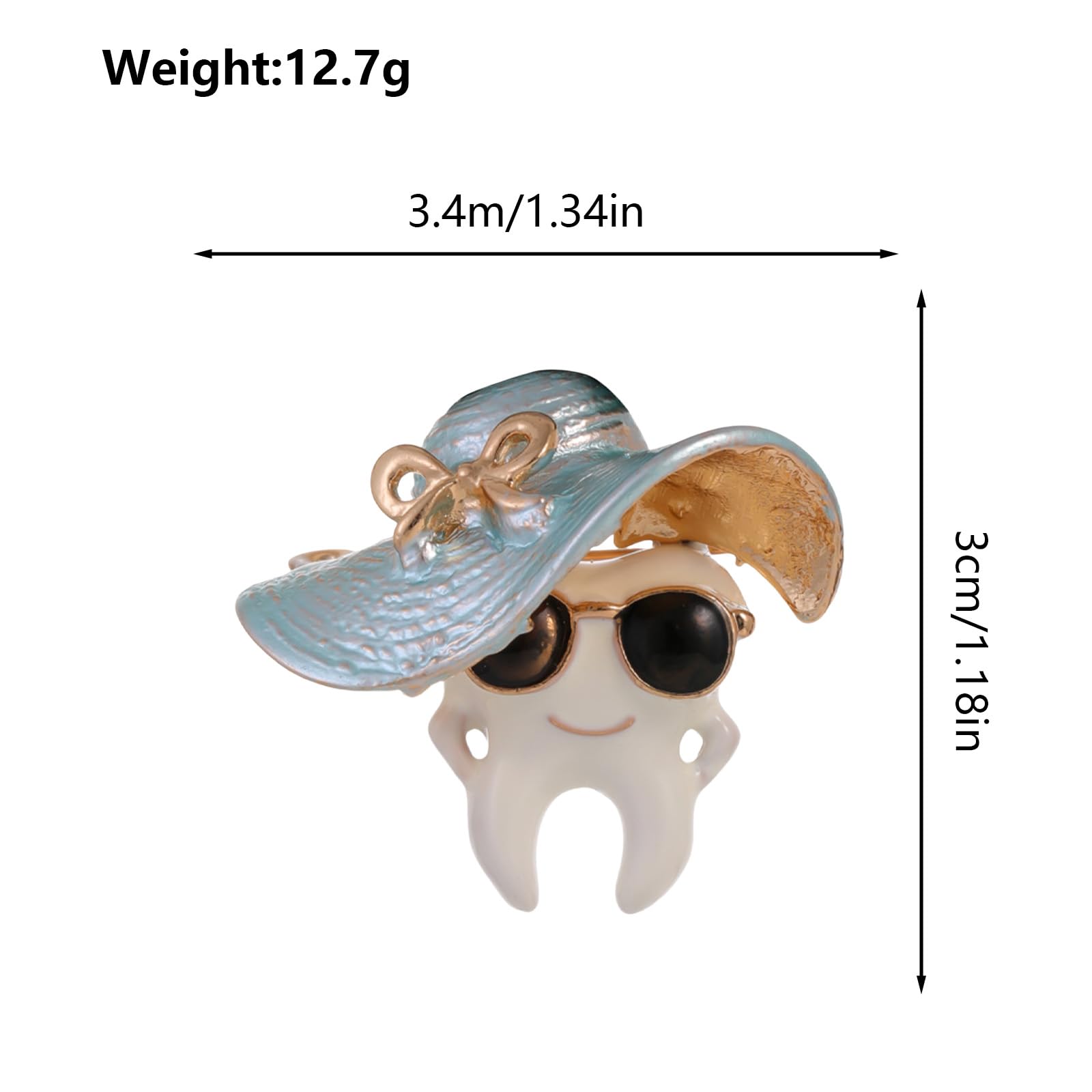 FAIRYGATE Gold Pin for Dress Brooch Crystal Pins Badge Enamel Lapel Brooches for Women Jewelry Decoration for Birthday Dating Party Anniversary UC31 — view 85