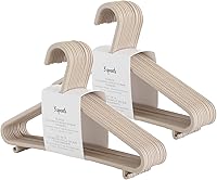 Vista 14 de 3 Sprouts Perchas de paja de trigo de plástico - Paquete de 30 perchas ecológicas para niños pequeños para ropa de niños y bebés, abrigos - Perchero
