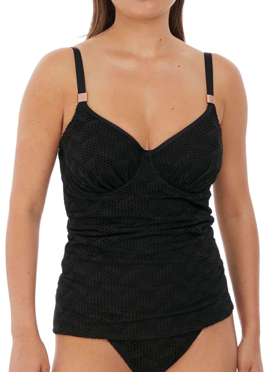 Fantasie Marseille Bardot Gathered Full Cup Tankini Black Black 34FF