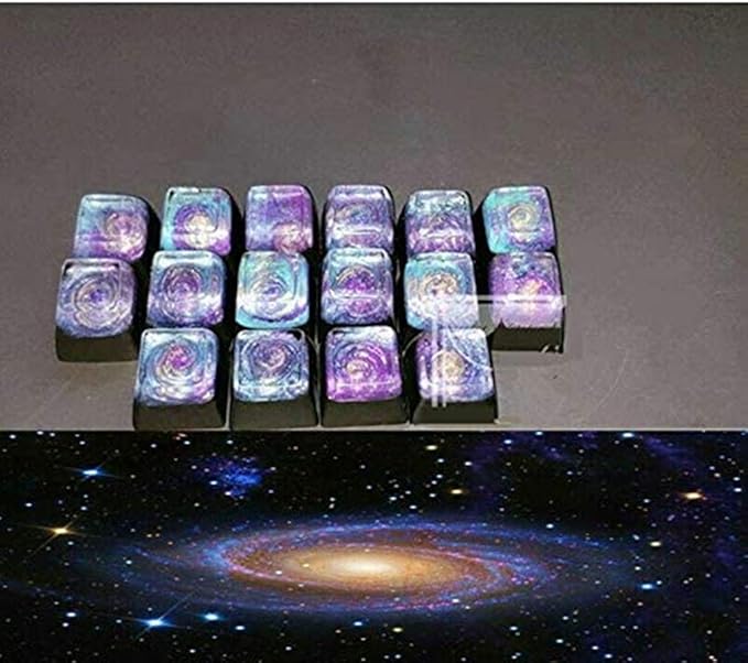 Amazon Com 1 Pcs Handmade Universe And Galaxy Resin Artisan R4 Translucent Backlit Keycap Micro Landscape Key Cap Oem Profile For Cherry Mx Switches Mechanical Keyboard Gaming Electronics