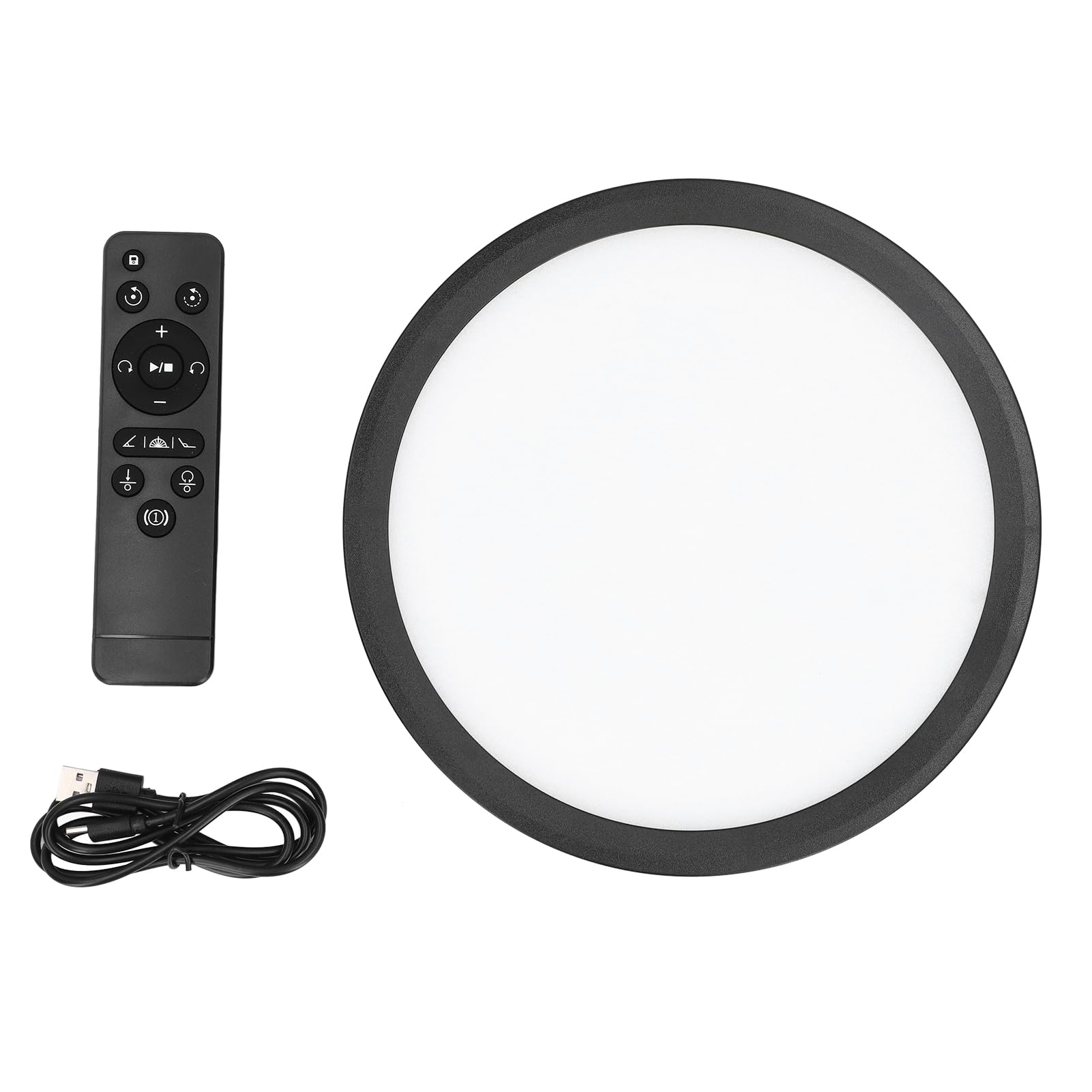 Présentoir rotatif 360° électrique noir de 22 cm avec lumière colorée et télécommande